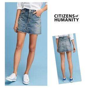 Citizens of Humanity Distressed Denim Mini Skirt